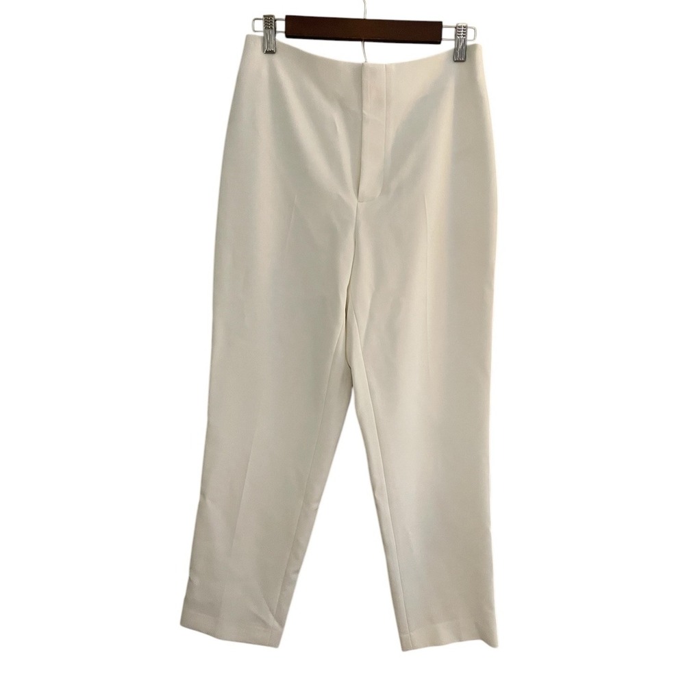 Alice + Olivia Wide Leg Pants Trousers Flat Front Off White Size 6 New‎